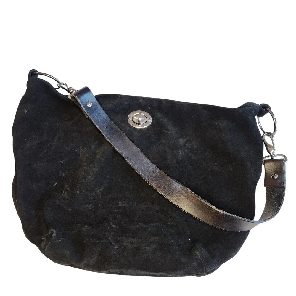 MARTALU DESIGNS Suede Leather‎ Hobo Handbag Purse Large
